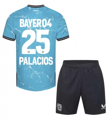 Bayer Leverkusen Exequiel Palacios #25 Tercera Equipación Niños 2023-24 Manga Corta (+ Pantalones cortos)